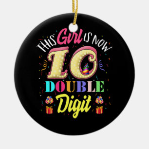 Décoration En Céramique 10e anniversaire Cette fille est maintenant 10 chi