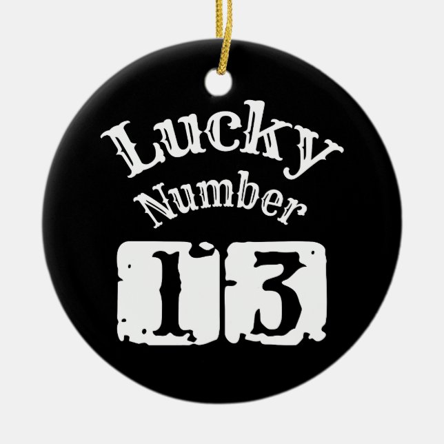 Décoration En Céramique 13 - Lucky Numéro 13 Chuck (Devant)