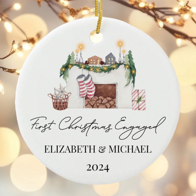 Décoration En Céramique 1er Noël Aquarelle Engagée Arbre de Noël (Créateur téléchargé)