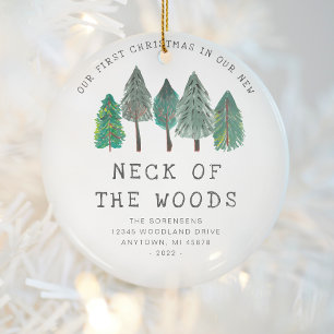 Décoration En Céramique 1er Noël dans le nouveau cou de la forêt rustique