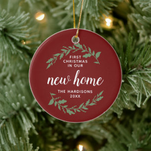 Décoration En Céramique 1er Noël dans notre nouvelle maison Laurels person
