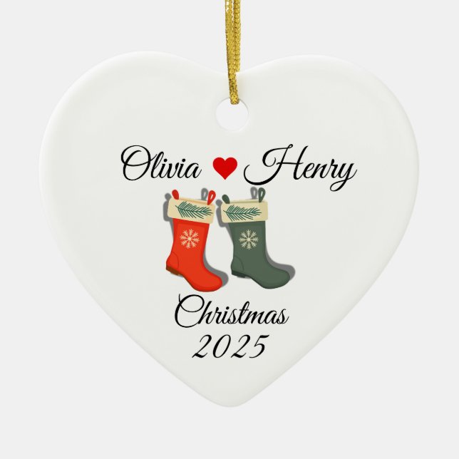 Décoration En Céramique 2025 Christmas Ornament | Personalized Keepsake (Devant)