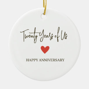 Décoration En Céramique 20e Anniversaire – Vingt Ans Ensemble