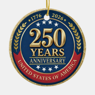 Décoration En Céramique 250e anniversaire USA patriotique | 1776–2026