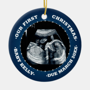 Décoration En Céramique 2 photo Grossesse Faire-part attente parents