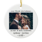 2 Photo Nouveaux mariés 1er Noël Moderne Minimalis