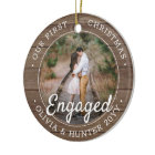 2 Photo Premier Noël Engagé Rustic Faux Wood