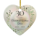 30e anniversaire de Mariage Aquarelle vert perle