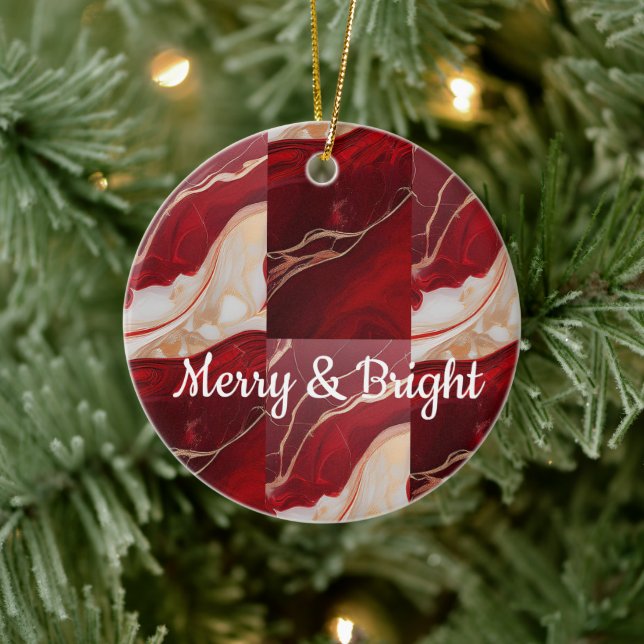 Décoration En Céramique 3D Double-Sided Ceramic Christmas Ornament  (Arbre)