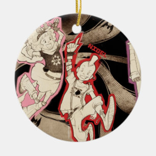 Décoration En Céramique 4 petits monstres - groupe