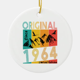 Décoration En Céramique 60e anniversaire homme femme cadeau original Vinta