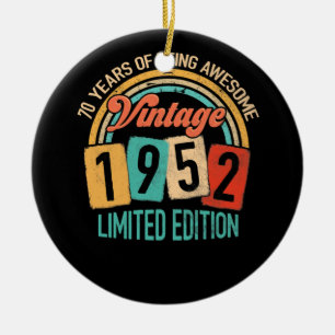 Décoration En Céramique 70 Ans D'Être génial En 1952 70e Anniversaire