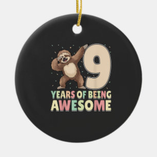 Décoration En Céramique 9 Ans d'être Incroyable Sloth Faisant le Dab pour 