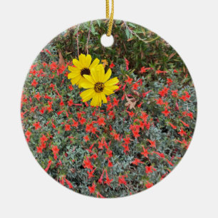 Décoration En Céramique A Blooming California: Fuchsia Sunflower