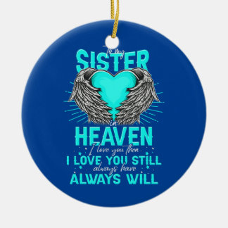 Décoration En Céramique À Ma Soeur Au Ciel Je T'Aime, Alors Je Me Manque D
