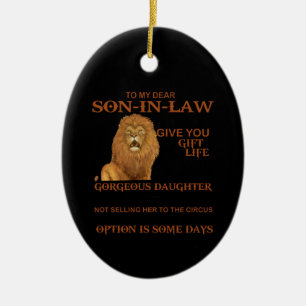 Décoration En Céramique À Mon Cher Belle-Fils, Donne-Toi Une Fille Magnifi