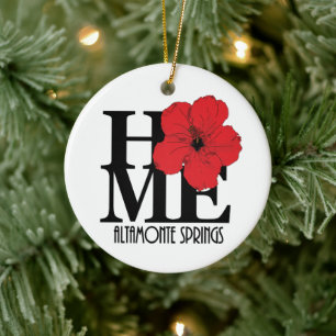 Décoration En Céramique ACCUEIL Altamonte Springs Hibiscus rouge
