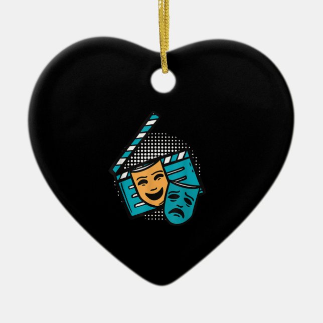 Décoration En Céramique Acteur théâtral de théâtre de clapperboard par int (Devant)