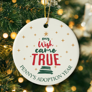 Décoration En Céramique Adoption "Notre souhait est devenu réalité" Noël