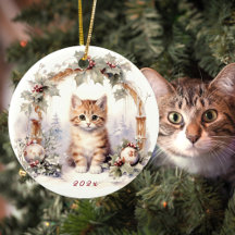 adorable animal chaton de Noël