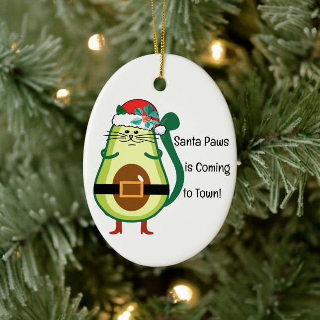 Décoration En Céramique Adorable Avocado Couple Ornament, personnalisable (Arbre)
