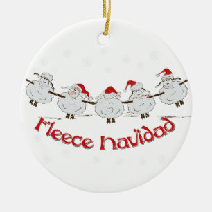 Décoration En Céramique adorable FUNNY Fleece Navidad Christmas Sheep