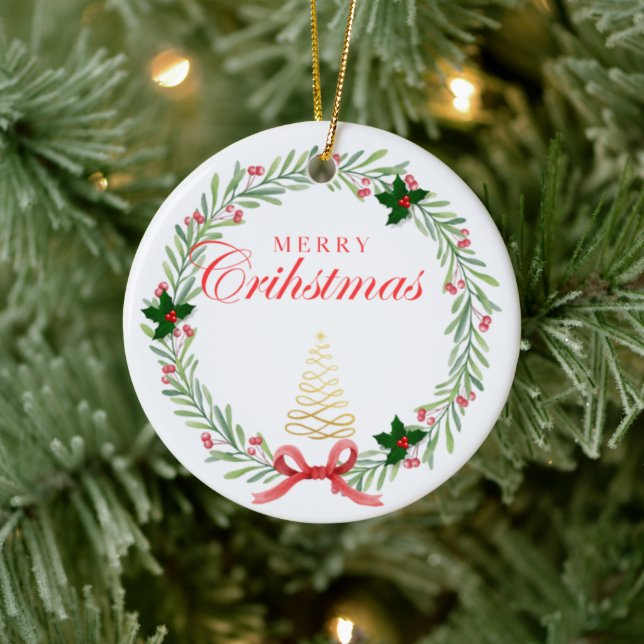 Décoration En Céramique Adornos de Navidad personalizados (Arbre)