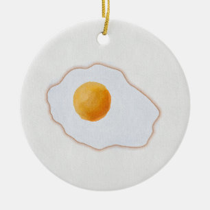 Décoration En Céramique Aesthetic Œuf Frit Aquarelle Art Minimaliste Prin