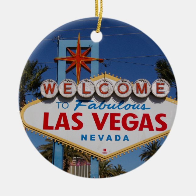 Décoration En Céramique Affiche de bienvenue Las Vegas (Devant)
