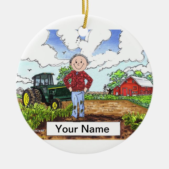 Décoration En Céramique Agriculteur - Homme (Devant)
