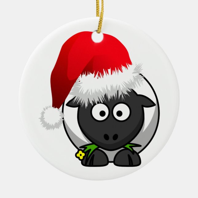 Décoration En Céramique Agriculture en ligne Moutons de Noël (Devant)