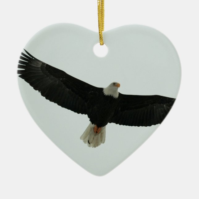 Décoration En Céramique Aigle chauve de glissement (Devant)