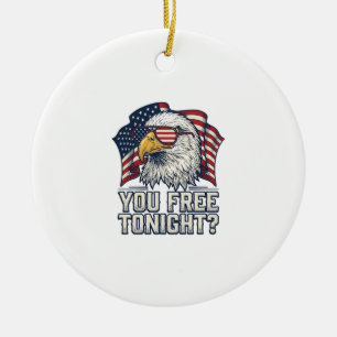 Décoration En Céramique Aigle Patriotique Vous Êtes Libre Ce Soir Chemise 