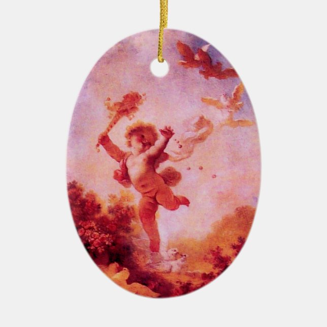 Décoration En Céramique AIMER LE JESTER MONOGRAM Rouge Ruby (Devant)