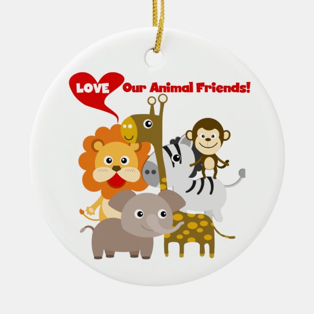 Décoration En Céramique Aimez nos amis animaux (Devant)