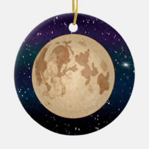 Décoration En Céramique Aimez-vous à la Lune et à Noël de retour