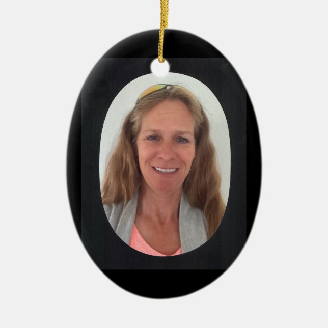 Décoration En Céramique Ajouter un cadre ovale noir photo (Devant)