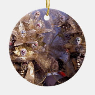 Décoration En Céramique Ajouter vénitiens aux costumes d'or de carnaval