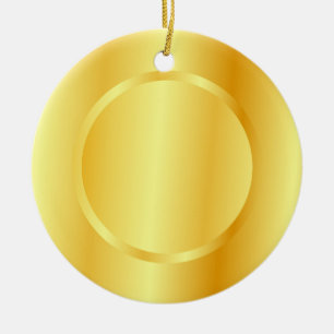 Décoration En Céramique Ajouter Votre Texte Faux Gold Metallic Modèle