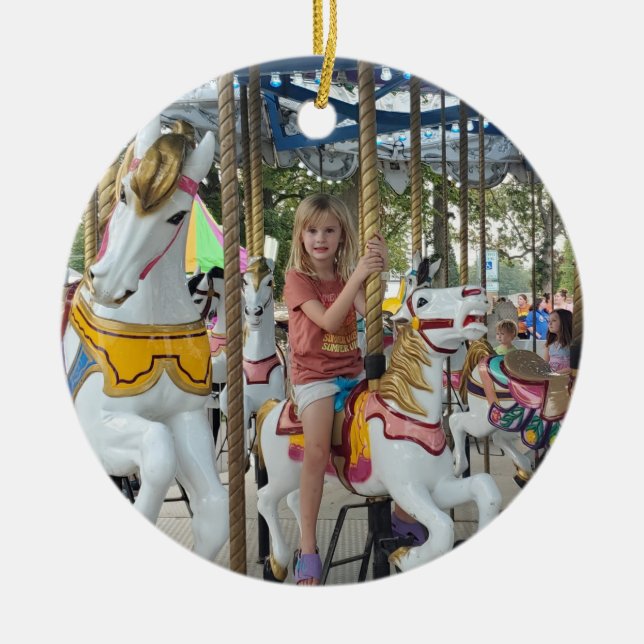 Décoration En Céramique Ajoutez la photo de votre enfant à ce Noël (Devant)