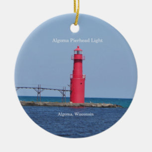 Décoration En Céramique Algoma Pierhead Light orament