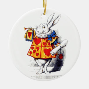 Décoration En Céramique Alice au pays des merveilles le lapin blanc par