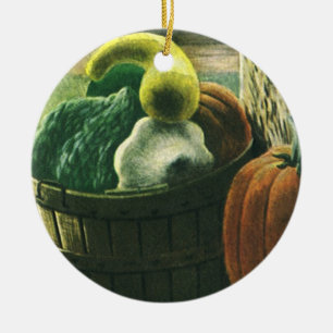 Décoration En Céramique Aliments Anciens, Courges d'Hiver, Citrouille et P