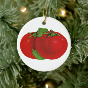 Décoration En Céramique Aliments vintages, Bio Rouge Ripe Heirloom Tomate