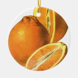 Décoration En Céramique Aliments vintages, Fruit Bio Oranges fraîches et s