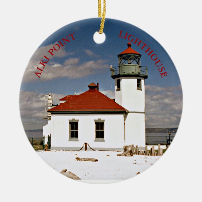 Décoration En Céramique Alki Point Lighthouse, Washington Ornament (Devant)
