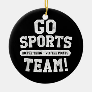 Décoration En Céramique Allez l'équipe sportive ! Sports amusants