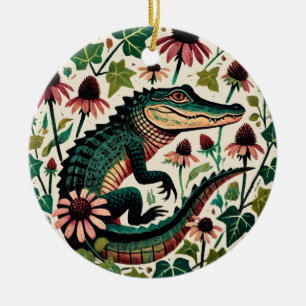 Décoration En Céramique Alligator vintage