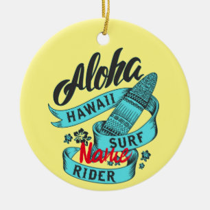 Décoration En Céramique Aloha Hawaii Surf Rider Thunder_Cove