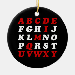 Décoration En Céramique Alphabet anglais